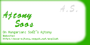 ajtony soos business card